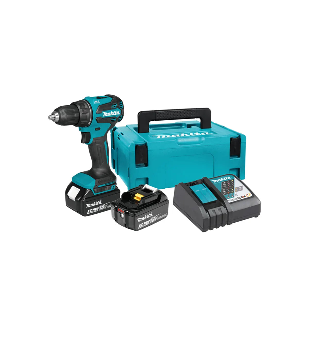 Makita – Akumulatorska bušilica-odvijač DDF490RFJ, 18 V LXT, 2 × 3,0 Ah by Makita Aku bušilice, odvijači i čekići