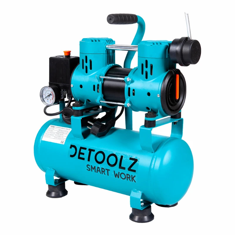 Kompresor bez ulja 880W 9L DETOOLZ Kompresori, Mašine i uređaji, Svi proizvodi