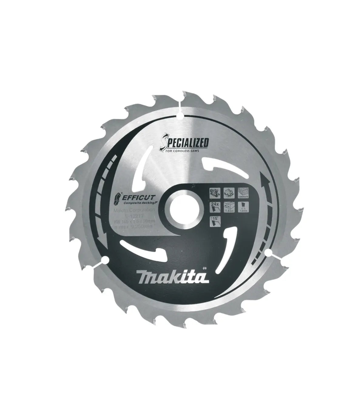 Makita – TCT EFFICUT list kružne pile za kompozitne materijale 165 x 20 mm 24Z E-12217 by Makita Pribor za pile i cirkulare