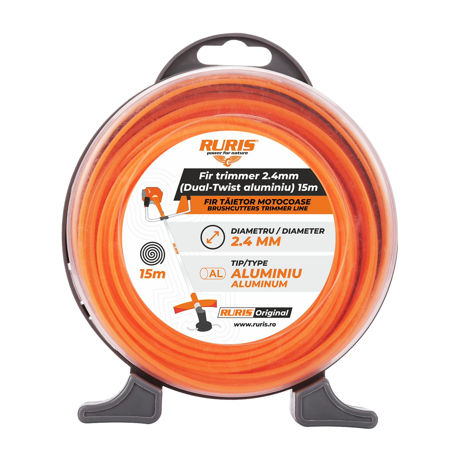 RURIS silk za trimer 2.4mmx15m Dual-Twist aluminij Uncategorized