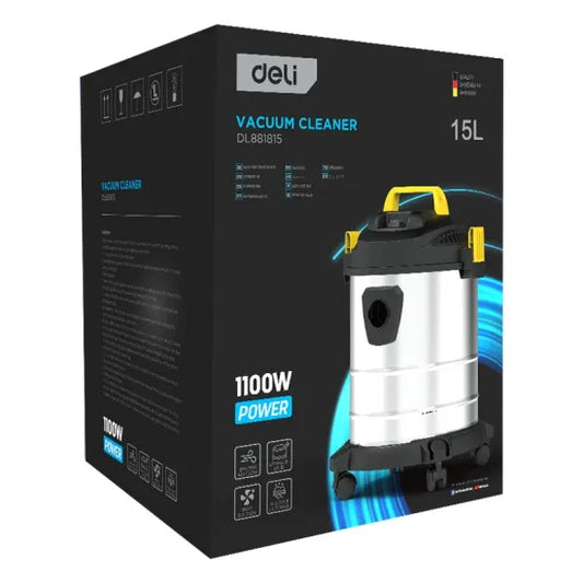 Usisivač za mokro i suvo V-110 15l DELI 1100W EDL881815 - detalj 2
