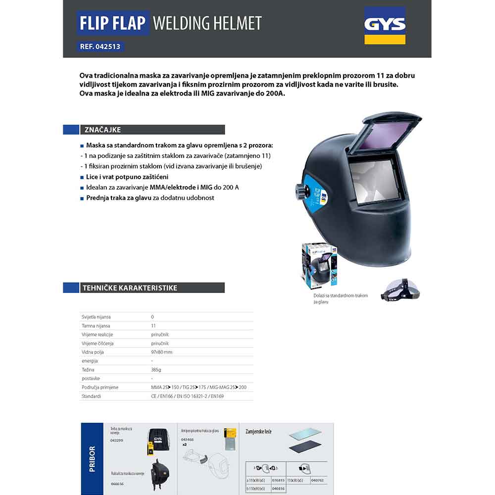 Gys Maska Za Zavarivanje FLIP-FLAP – 042513 by Gys 042513 Pribor Za Zavarivanje - detalj 4