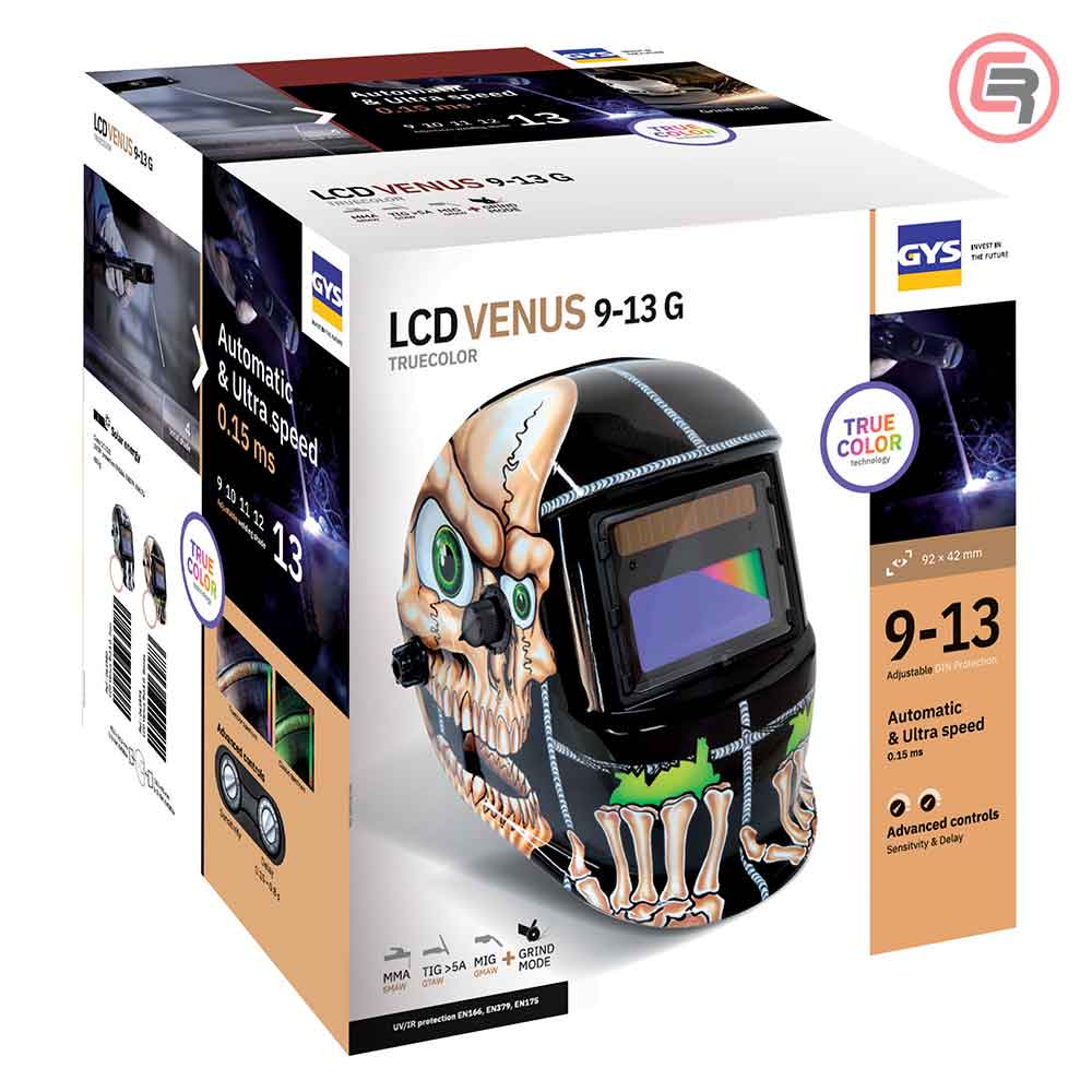 Gys Maska Za Zavarivanje Automatska LCD Venus 9/13 G Bones True Color – 064973 by Gys 064973 Pribor Za Zavarivanje - detalj 5