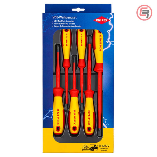 Knipex Garnitura Odvijača Slim VDE 4 plosnata + 2 križna / 6 dijelni 1000V – 00 20 12 V02 by Knipex 00 20 12 V02 Garniture