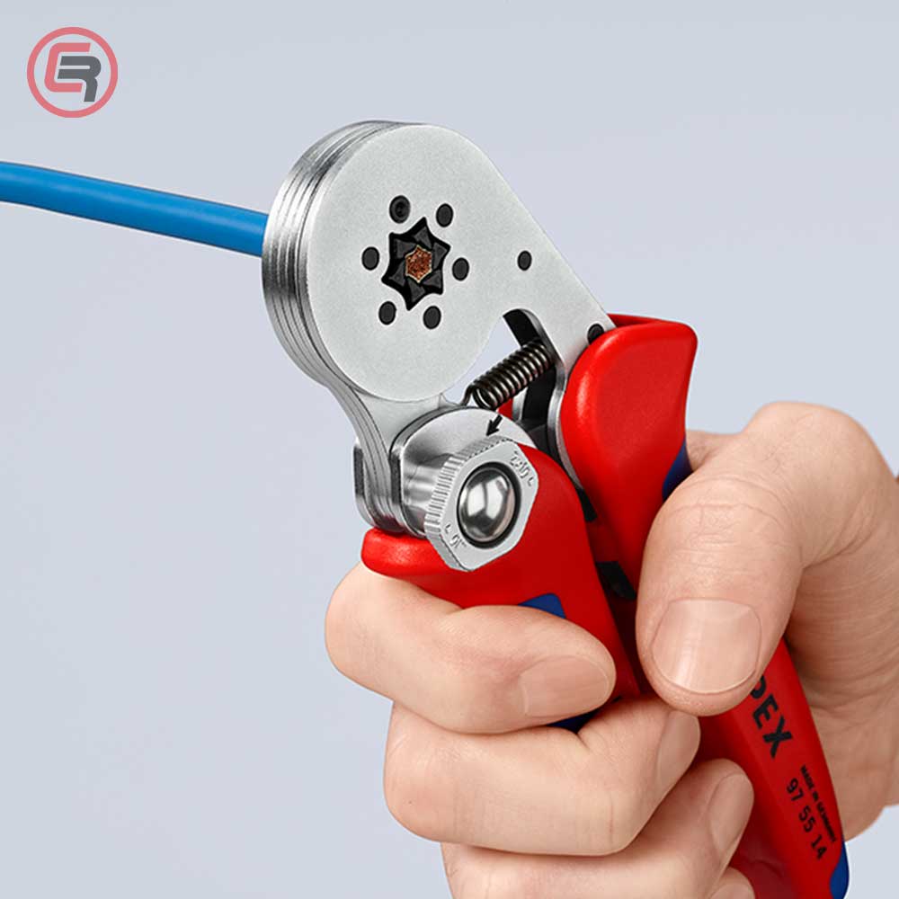 Knipex Kliješta Samopodešavajuća Za 6-Kutno Presanje Čahura 0,08-16 mm2 – 97 55 14 by Knipex 97 55 14 Kliješta - detalj 5