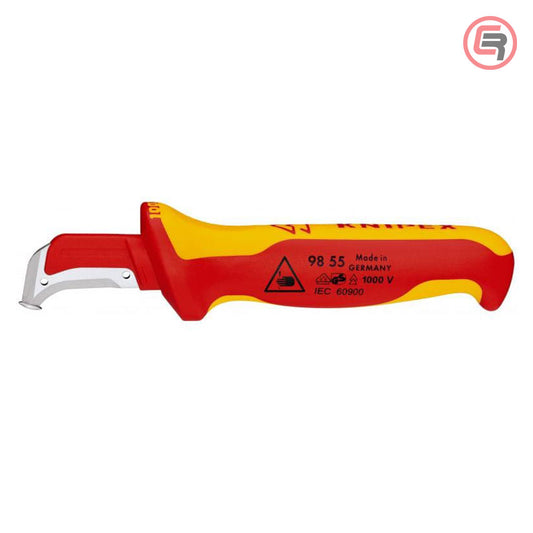 Knipex Nož Za Kablove 38 / 180mm 1000V – 98 55 by Knipex 98 55 Izolovani Alat VDE 1000V