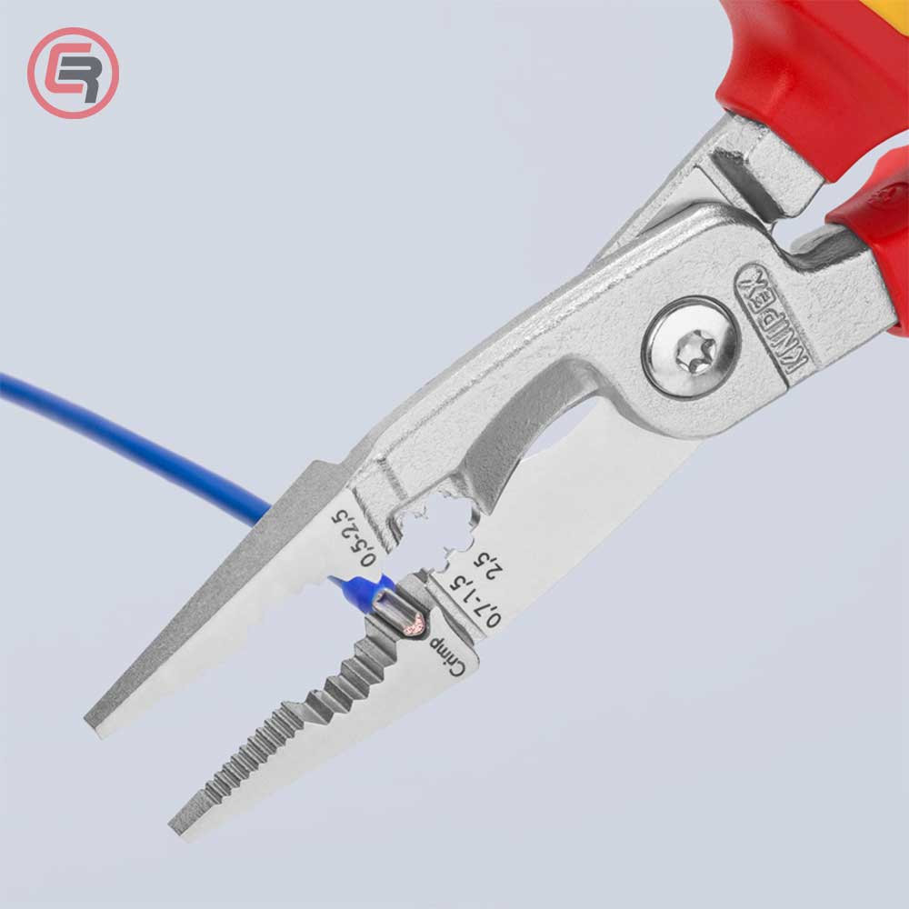 Knipex Kliješta Elektroinstalacijska Multifunkcionalna 200mm 1000V – 13 86 200 by Knipex 13 86 200 Izolovani Alat VDE 1000V