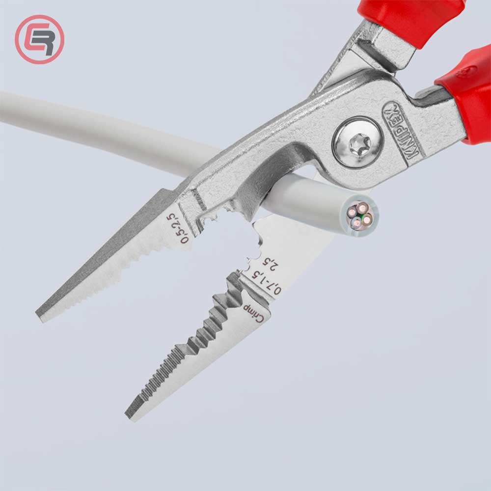 Knipex Kliješta Elektroinstalacijska Multifunkcionalna 200mm 1000V – 13 86 200 by Knipex 13 86 200 Izolovani Alat VDE 1000V