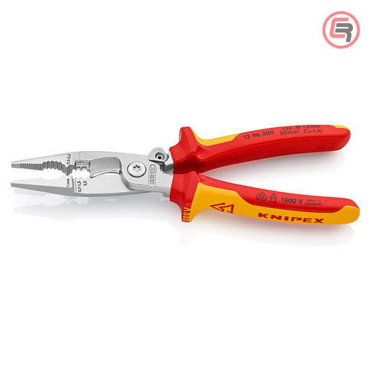 Knipex Kliješta Elektroinstalacijska Multifunkcionalna 200mm Sa Kočnicom 1000V – 13 96 200 by Knipex 13 96 200 Izolovani
