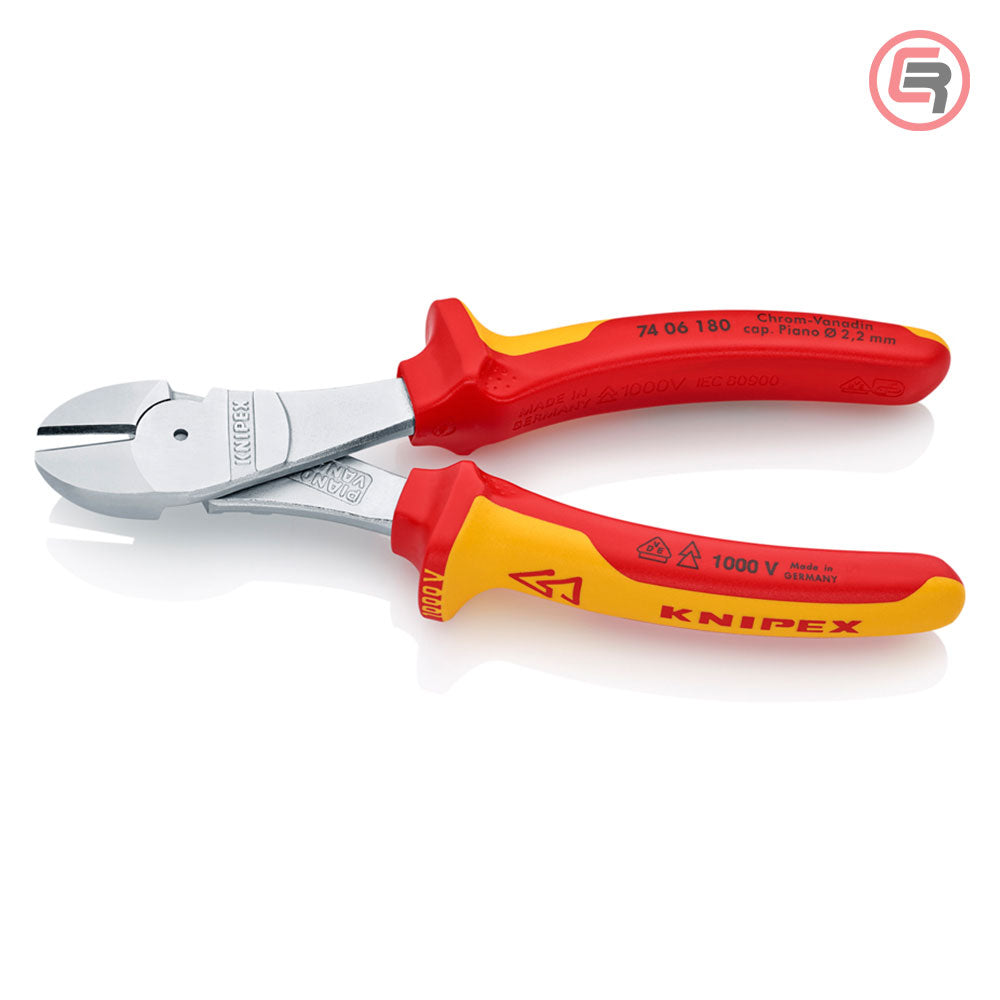 Knipex Kliješta Bočna Sječa – Sječice Ojačana 180mm 1000V – 74 06 180 by Knipex 74 06 180 Izolovani Alat VDE 1000V - detalj 2