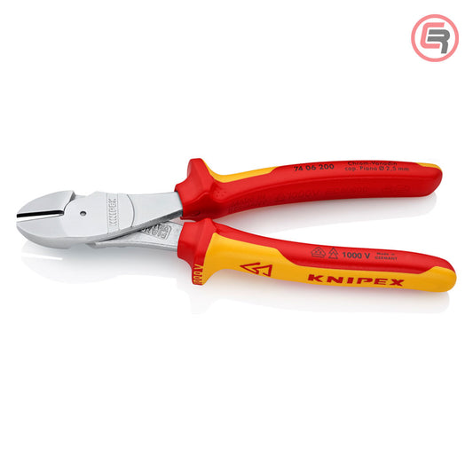 Knipex Kliješta Bočna Sječa – Sječice Ojačana 200 mm / 1000V – 74 06 200 by Knipex 74 06 200 Izolovani Alat VDE 1000V