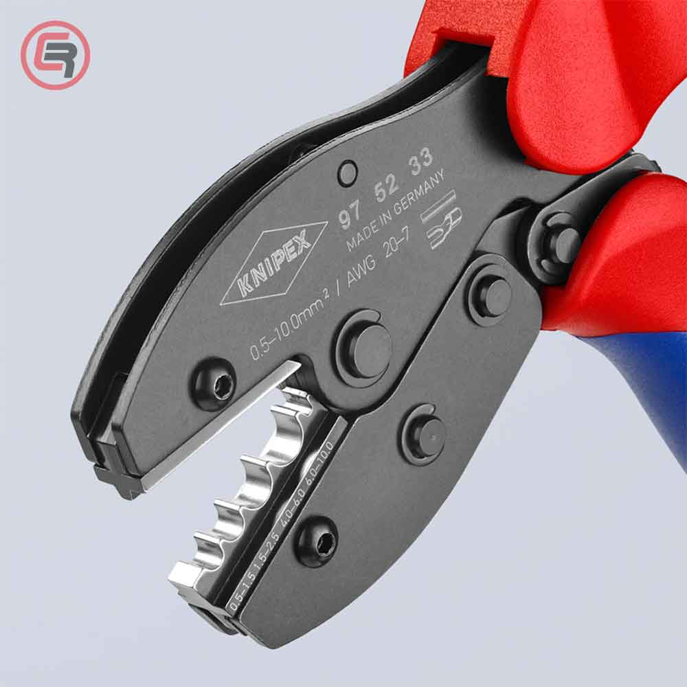 Knipex Kliješta Za Presanje Kabl Stopica Neizoliranih 0,5-10,0 mm2 PreciForce – 97 52 33 by Knipex 97 52 33 Kliješta Za