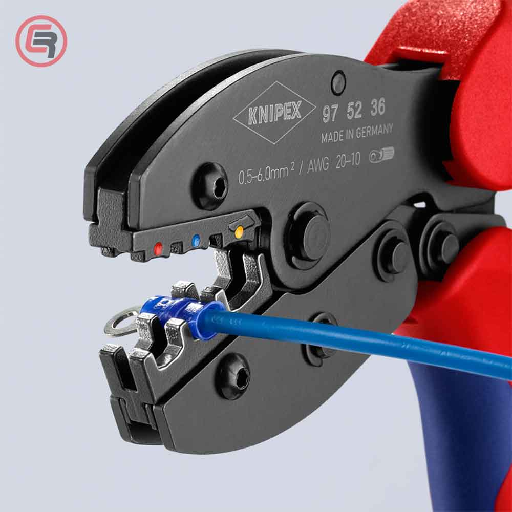 Knipex Kliješta Za Presanje Kabl Stopica Izoliranih 0,5-6,0 mm2 PreciForce – 97 52 36 by Knipex 97 52 36 Kliješta Za