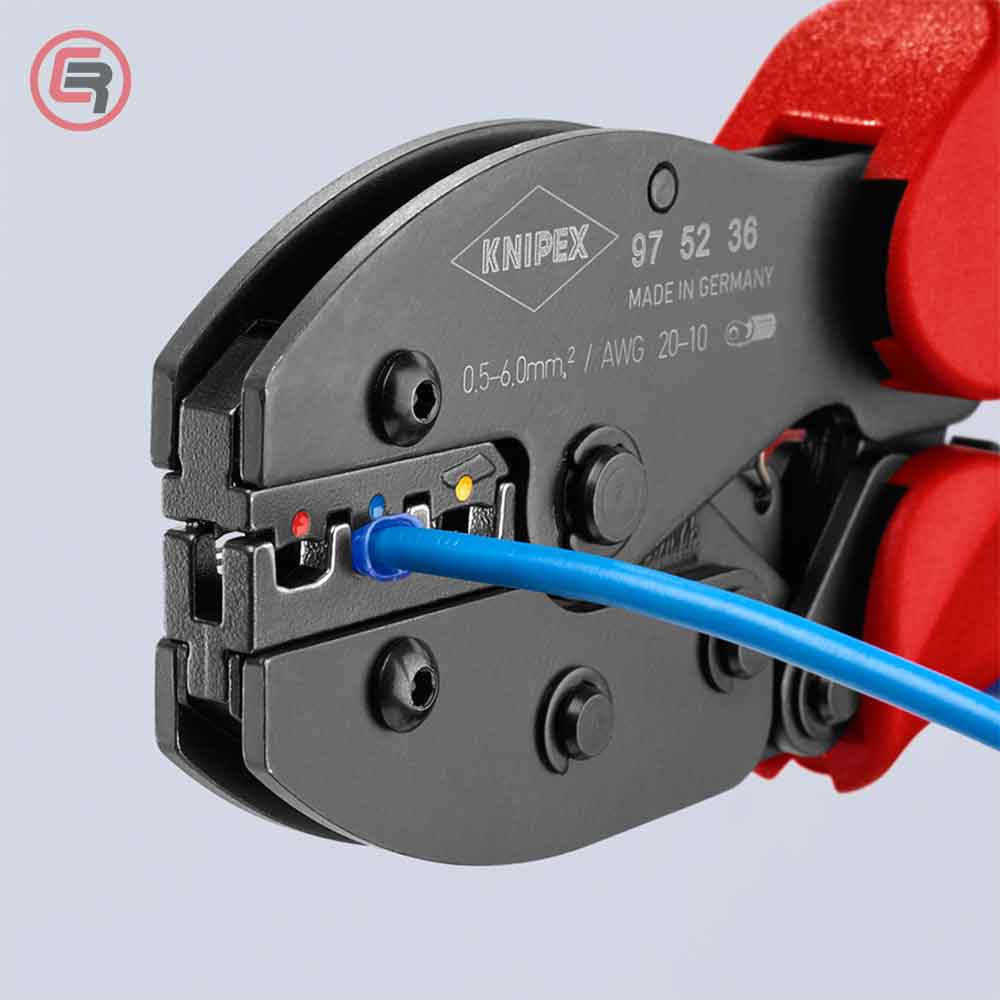 Knipex Kliješta Za Presanje Kabl Stopica Izoliranih 0,5-6,0 mm2 PreciForce – 97 52 36 by Knipex 97 52 36 Kliješta Za