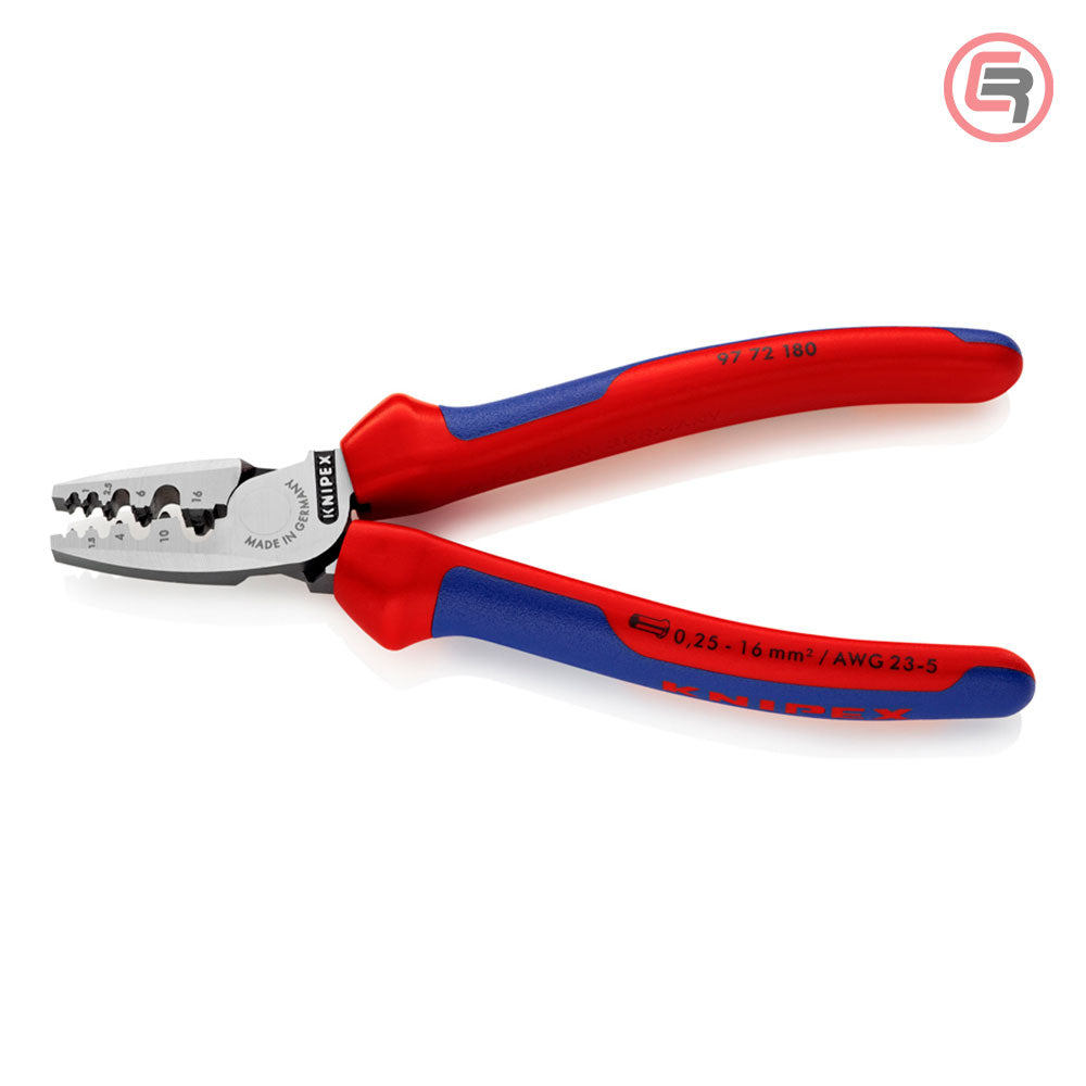 Knipex Kliješta Za Krimpanje – Stiskanje Završnih Čahura 0,25-16mm2 – 97 72 180 by Knipex 97 72 180 Kliješta Za Presanje /