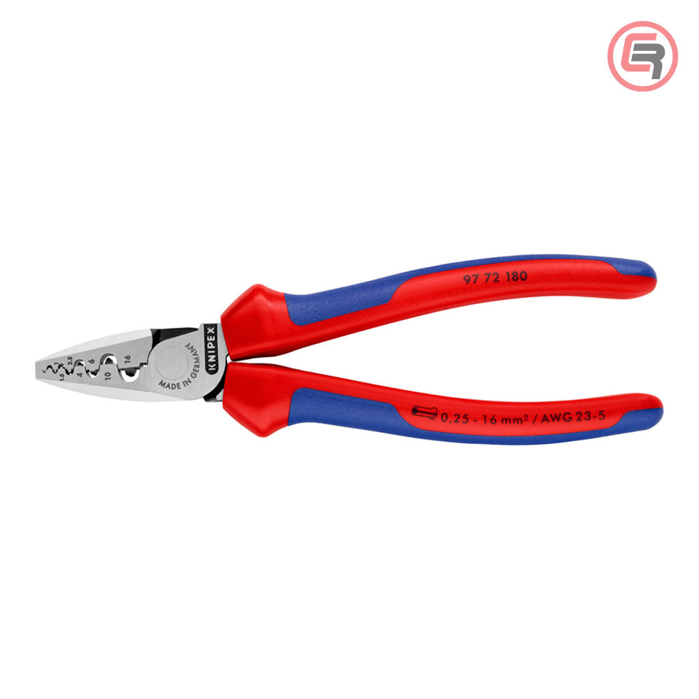 Knipex Kliješta Za Krimpanje – Stiskanje Završnih Čahura 0,25-16mm2 – 97 72 180 by Knipex 97 72 180 Kliješta Za Presanje /
