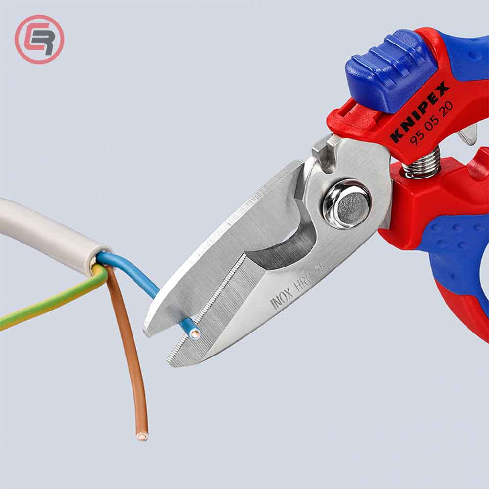 Knipex Škare Makaze Ugaone 45* Za Električare 180 mm – 95 05 20 SB by Knipex 95 05 20 SB Makaze / Škare - detalj 5
