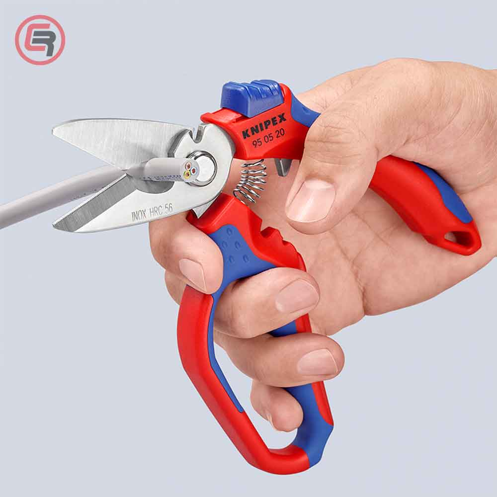 Knipex Škare Makaze Ugaone 45* Za Električare 180 mm – 95 05 20 SB by Knipex 95 05 20 SB Makaze / Škare - detalj 6