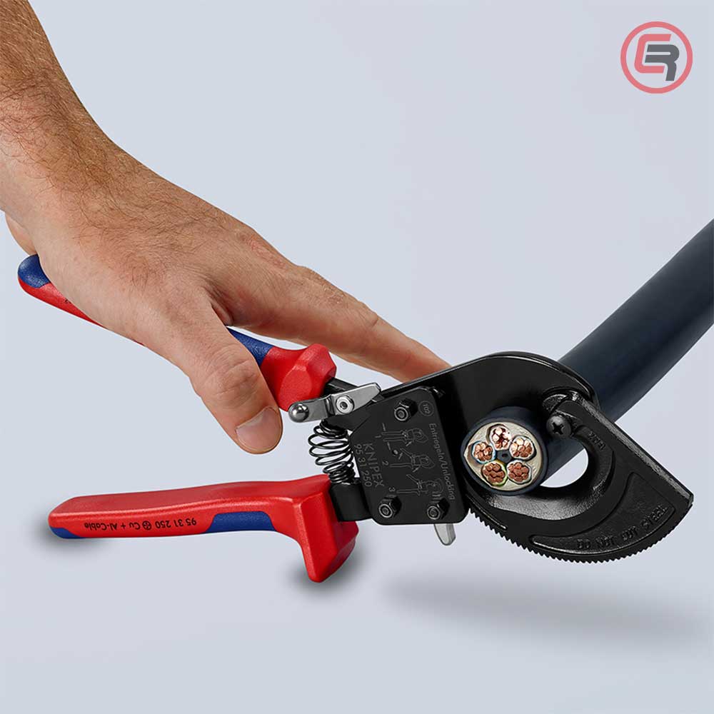 Knipex Škare Makaze 250mm Za Kablove fi 32mm / 240mm2 – 95 31 250 by Knipex 95 31 250 Makaze / Škare - detalj 6