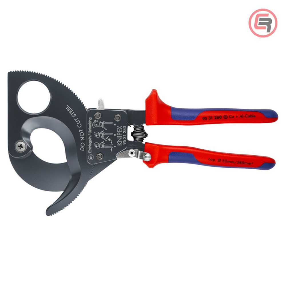 Knipex Škare Makaze 280mm Za Kablove fi 52mm / 380mm2 – 95 31 280 by Knipex 95 31 280 Makaze / Škare - detalj 3