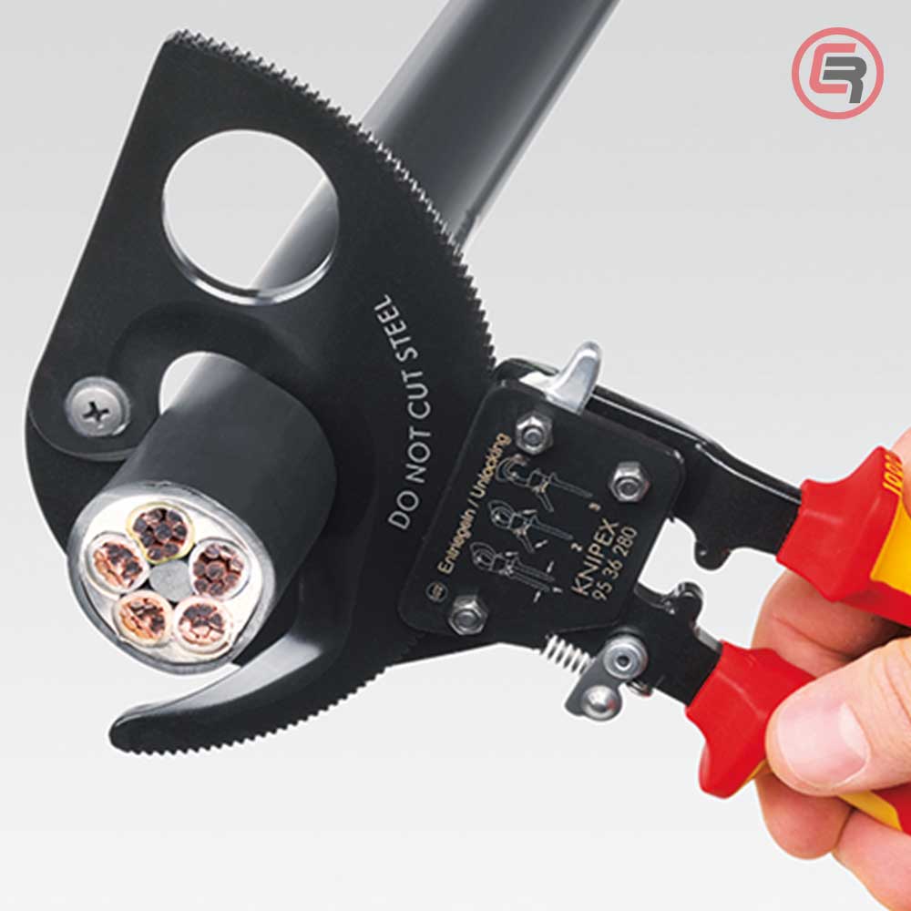 Knipex Škare Makaze 280 mm Za Kablove fi 52 mm / 380 mm2 / 1000V – 95 36 280 by Knipex 95 36 280 Makaze / Škare - detalj 4