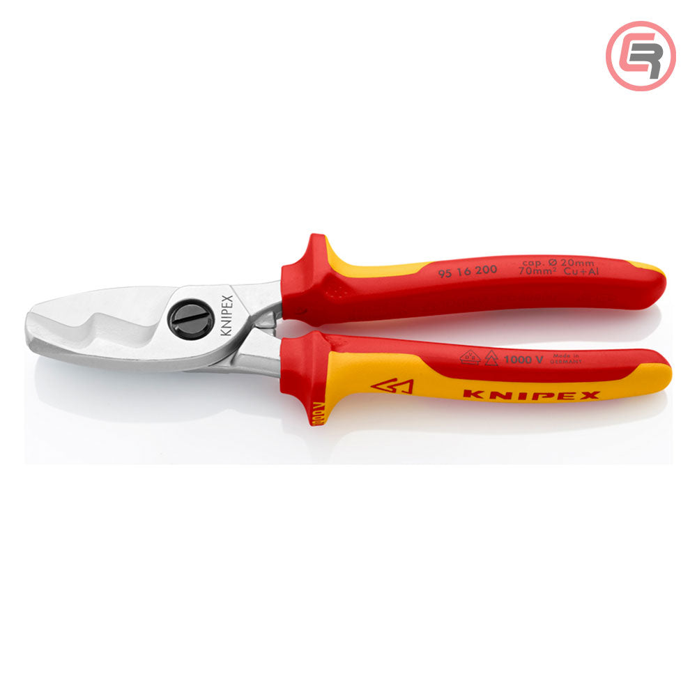 Knipex Škare Makaze Sa Dvostrukom Reznom Ivicom 200mm Za Kablove 70mm2 1000V – 95 16 200 by Knipex 95 16 200 Makaze / Škare