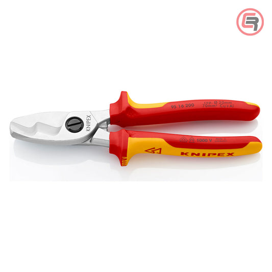 Knipex Škare Makaze Sa Dvostrukom Reznom Ivicom 200mm Za Kablove 70mm2 1000V – 95 16 200 by Knipex 95 16 200 Makaze / Škare