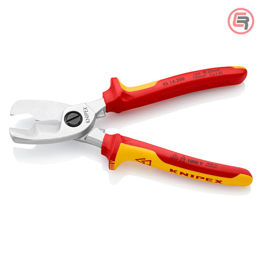 Knipex Škare Makaze Sa Dvostrukom Reznom Ivicom 200mm Za Kablove 70mm2 1000V – 95 16 200 by Knipex 95 16 200 Makaze / Škare