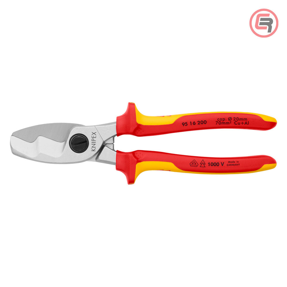 Knipex Škare Makaze Sa Dvostrukom Reznom Ivicom 200mm Za Kablove 70mm2 1000V – 95 16 200 by Knipex 95 16 200 Makaze / Škare