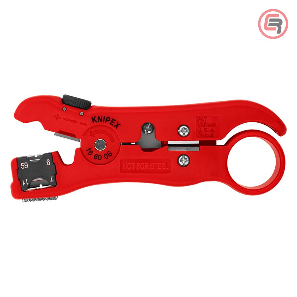 Knipex Skidač Izolacije Sa Koaksijalnog i Data Kabla RG59, RG6, RG7, RG11 – 16 60 06 SB by Knipex 16 60 06 SB Alati Za