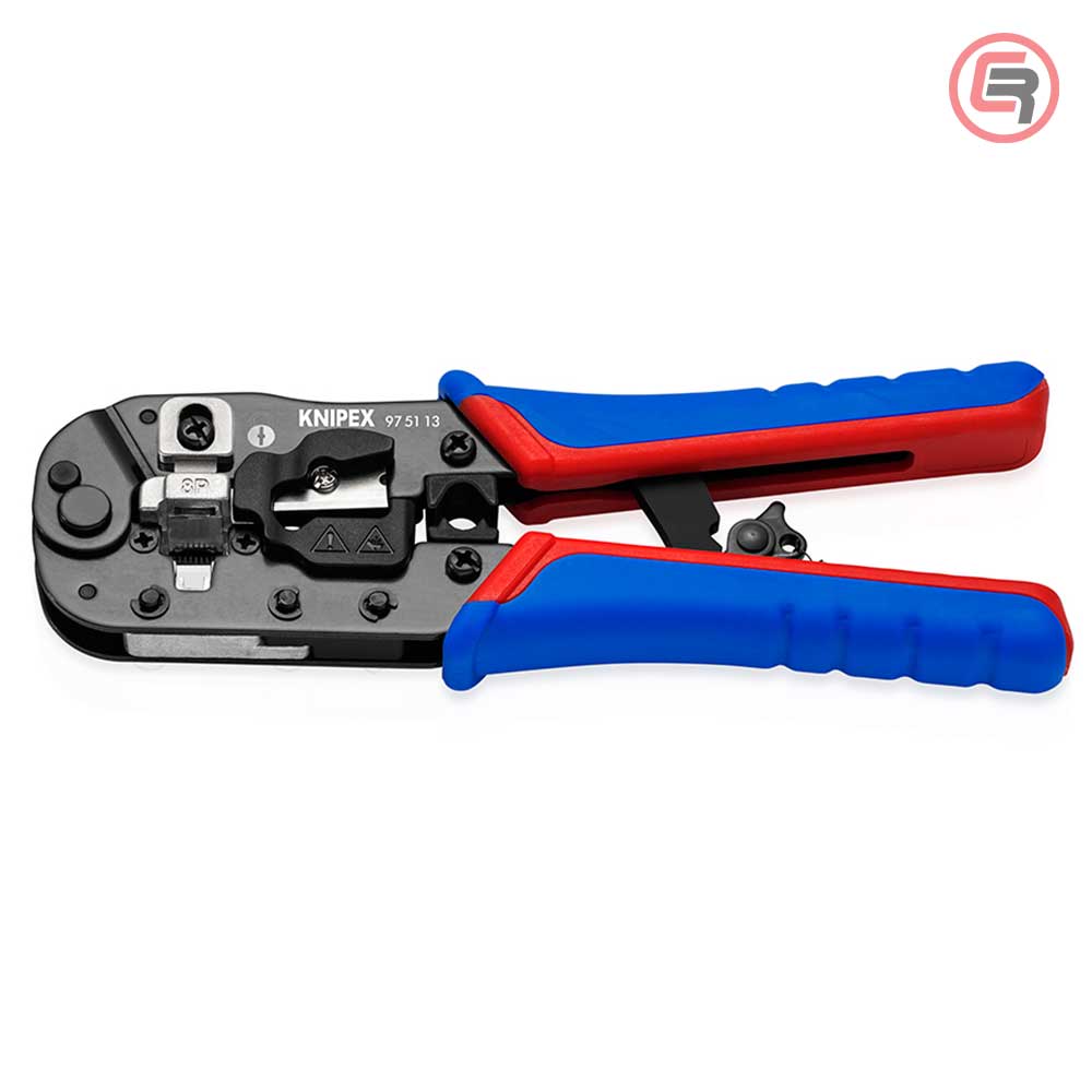 Knipex Kliješta Za 8 Polne Konektore RJ45 (8P8C) 191 mm – 97 51 13 by Knipex 97 51 13 Kliješta
