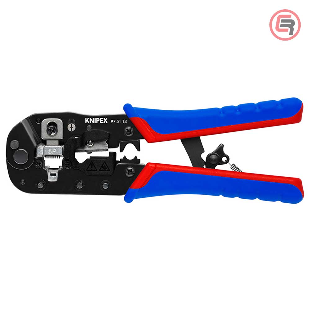 Knipex Kliješta Za 8 Polne Konektore RJ45 (8P8C) 191 mm – 97 51 13 by Knipex 97 51 13 Kliješta - detalj 3