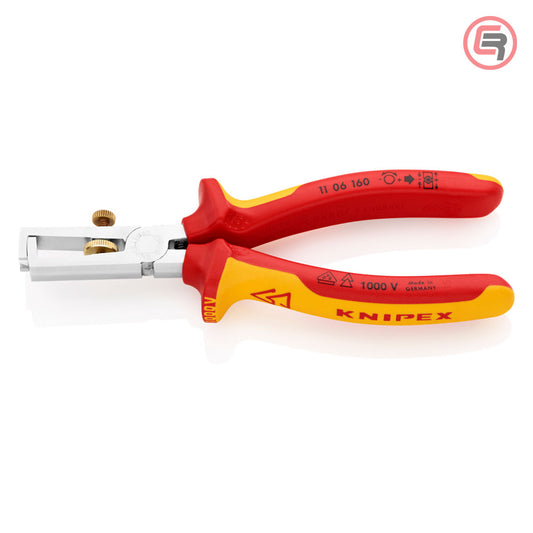 Knipex Kliješta Za Skidanje Izolacije 160mm 1000V – 11 06 160 by Knipex 11 06 160 Izolovani Alat VDE 1000V