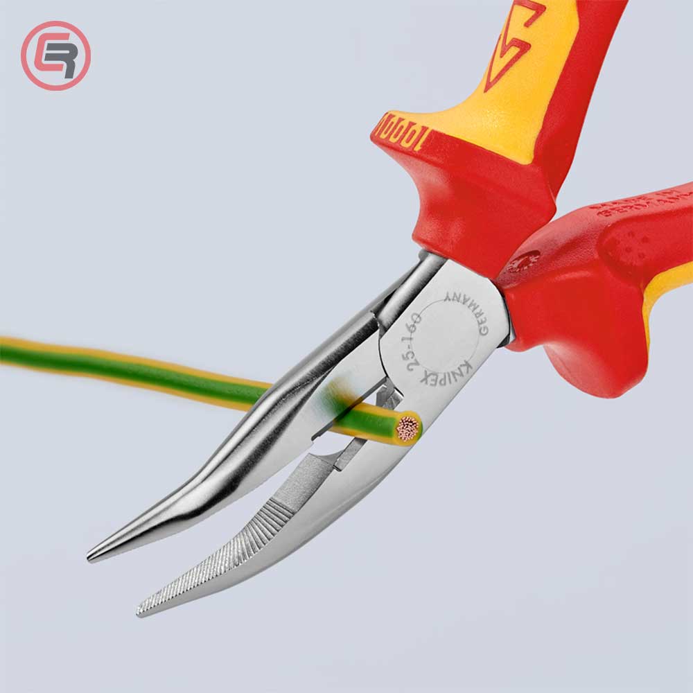 Knipex Kliješta Poluokrugla Špicasta Kriva 160mm 1000V – 25 26 160 by Knipex 25 26 160 Izolovani Alat VDE 1000V - detalj 4