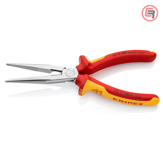 Knipex Kliješta Poluokrugla Špicasta Ravna 200mm 1000V – 26 16 200 by Knipex 26 16 200 Izolovani Alat VDE 1000V - detalj 2