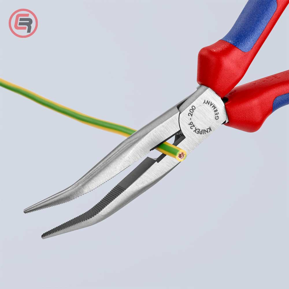 Knipex Kliješta Poluokrugla Špicasta Kriva 200mm – 26 22 200 by Knipex 26 22 200 Kliješta - detalj 3