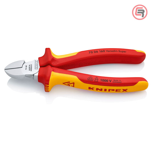 Knipex Kliješta Bočna Sječa – Sječice 160 mm / 1000V – 70 06 160 by Knipex 70 06 160 Izolovani Alat VDE 1000V