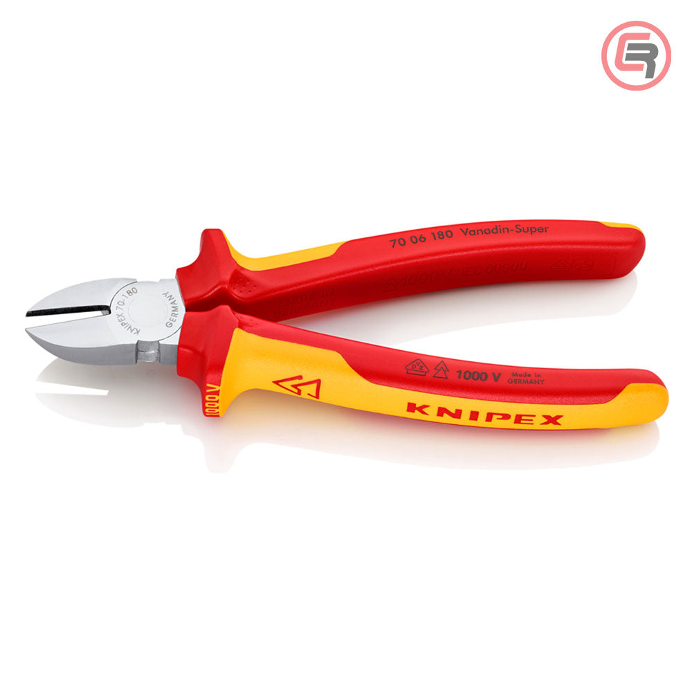Knipex Kliješta Bočna Sječa – Sječice 180mm 1000V – 70 06 180 by Knipex 70 06 180 Izolovani Alat VDE 1000V - detalj 2