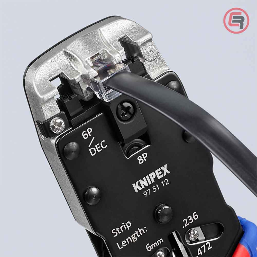 Knipex Kliješta Za 4, 6 i 8 Polne Konektore 200mm – 97 51 12 by Knipex 97 51 12 Kliješta Za Presanje / Krimpanje - detalj 4