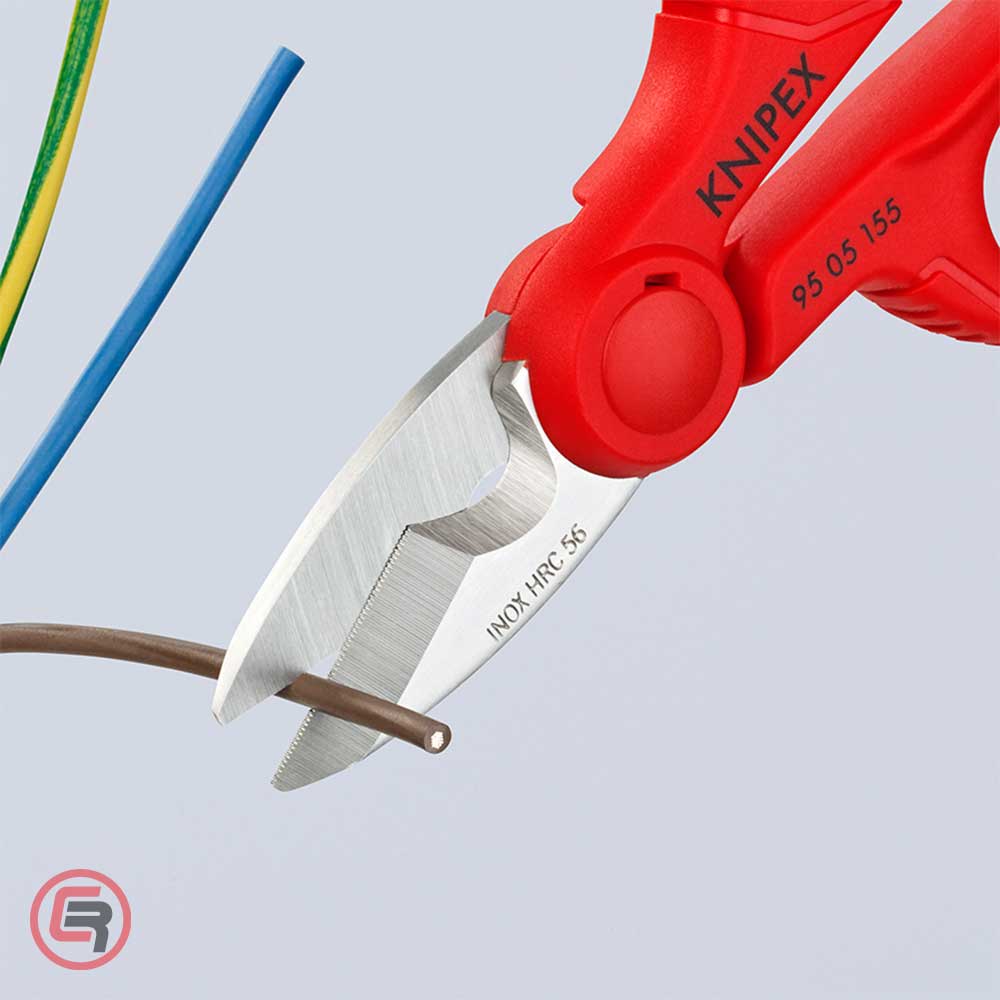 Knipex Škare Makaze Za Električare 155 mm – 95 05 155 SB by Knipex 95 05 155 SB Makaze / Škare - detalj 5
