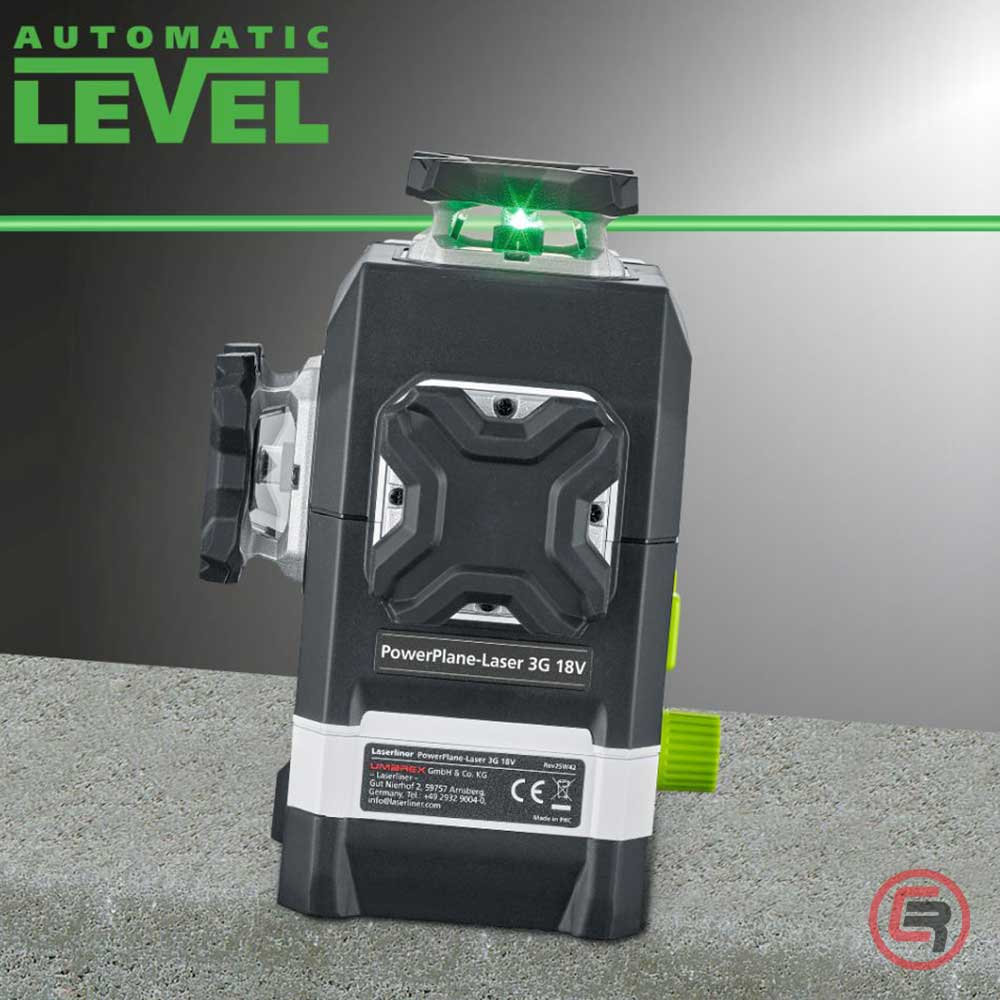 Laserliner Laser Trodimenzionalni Zeleni PowerPlane-Laser 3G Multi – 18V (bez baterija) + 7 Adaptera Za Bateriju –