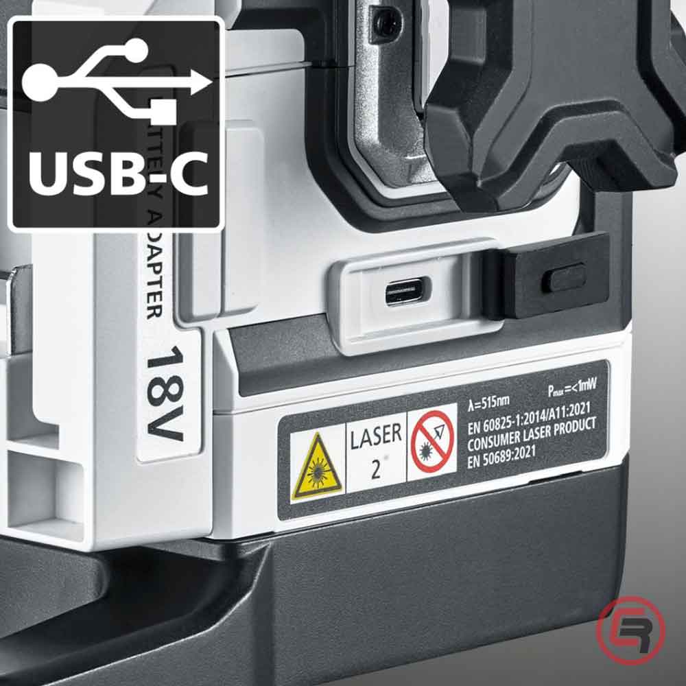Laserliner Laser Trodimenzionalni Zeleni PowerPlane-Laser 3G Multi – 18V (bez baterija) + 7 Adaptera Za Bateriju –