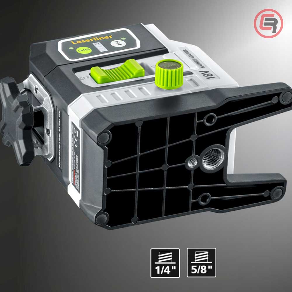 Laserliner Laser Trodimenzionalni Zeleni PowerPlane-Laser 3G Multi – 18V (bez baterija) + 7 Adaptera Za Bateriju –