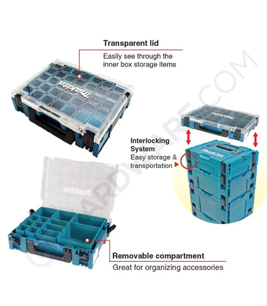 Makita – Makpac organizator sa unutarnjim posudicama 191X80-2 by Makita Koferi za alat