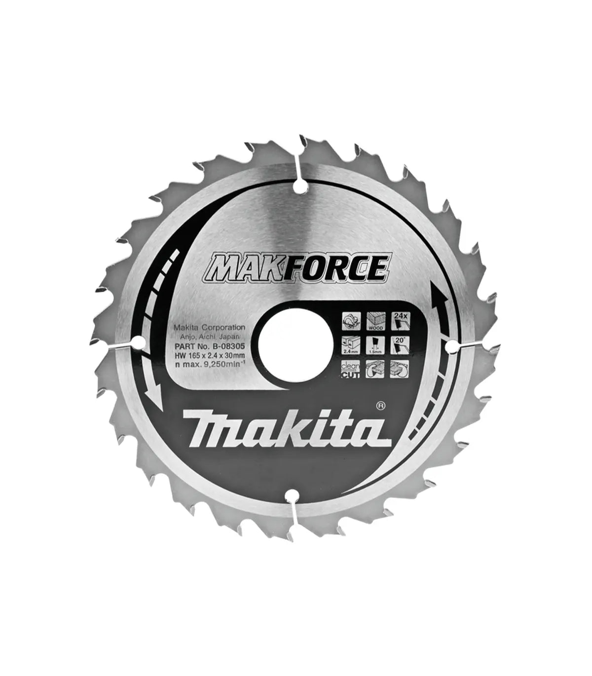 Makita – TCT list kružne pile za drvo 165 mm, 165x30x1,5 mm 40Z B-08436 by Makita Pribor za pile i cirkulare