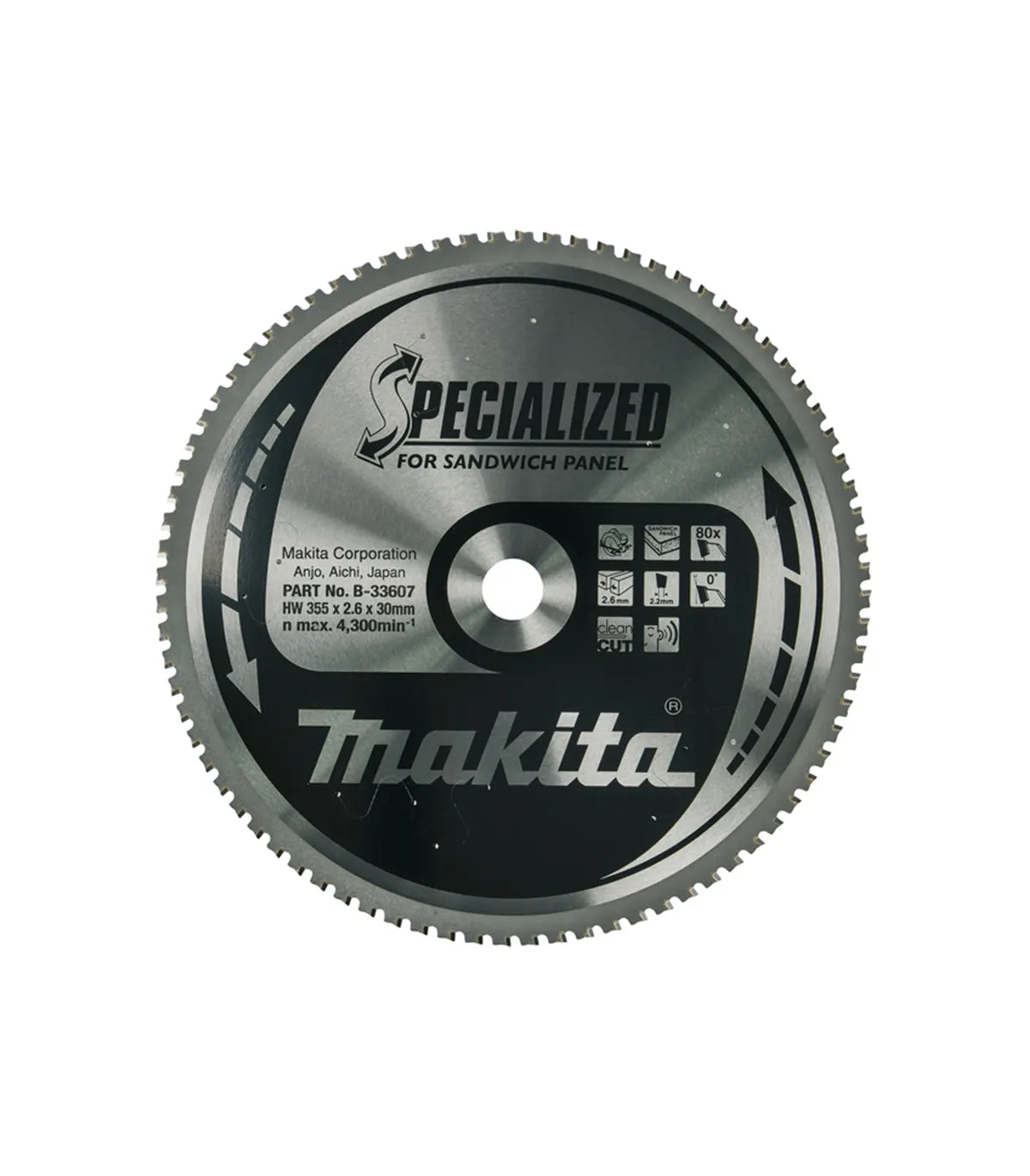 Makita – TCT Specialized list kružne pile za sendvič panele 355 mm, 355x30x2,2 mm 80Z B-33607 by Makita Pribor za pile i cirkulare