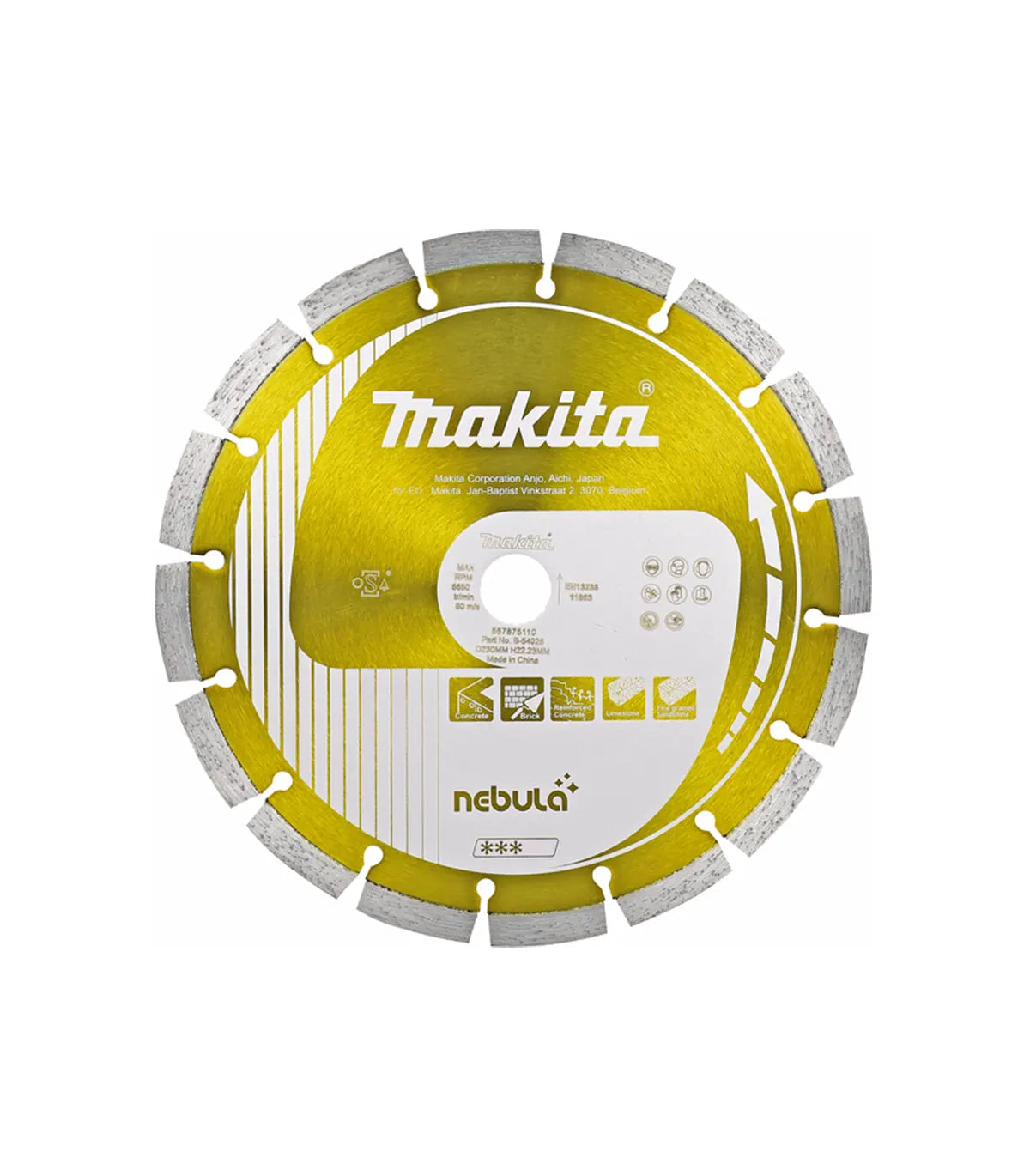 Makita – Nebula dijamantna ploča sa segmentnim rubom 230 mm B-54025 by Makita Pribor za rezanje, brušenje i poliranje