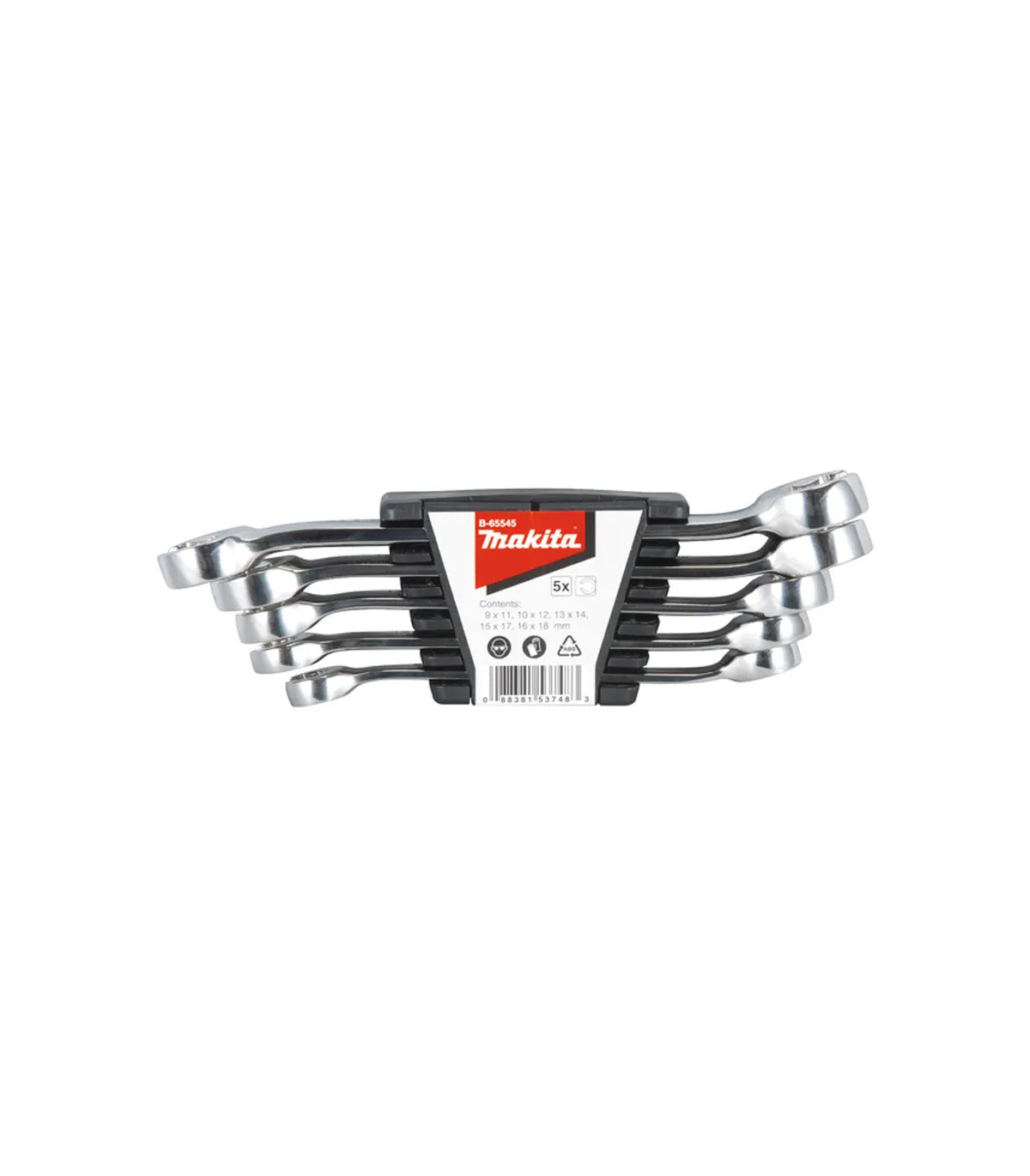 Makita – 5-dijelni set otvorenih okastih ključeva B-65545 9×11, 10×12, 13×14, 15×17, 16×18 mm by Makita Ključevi i pribor