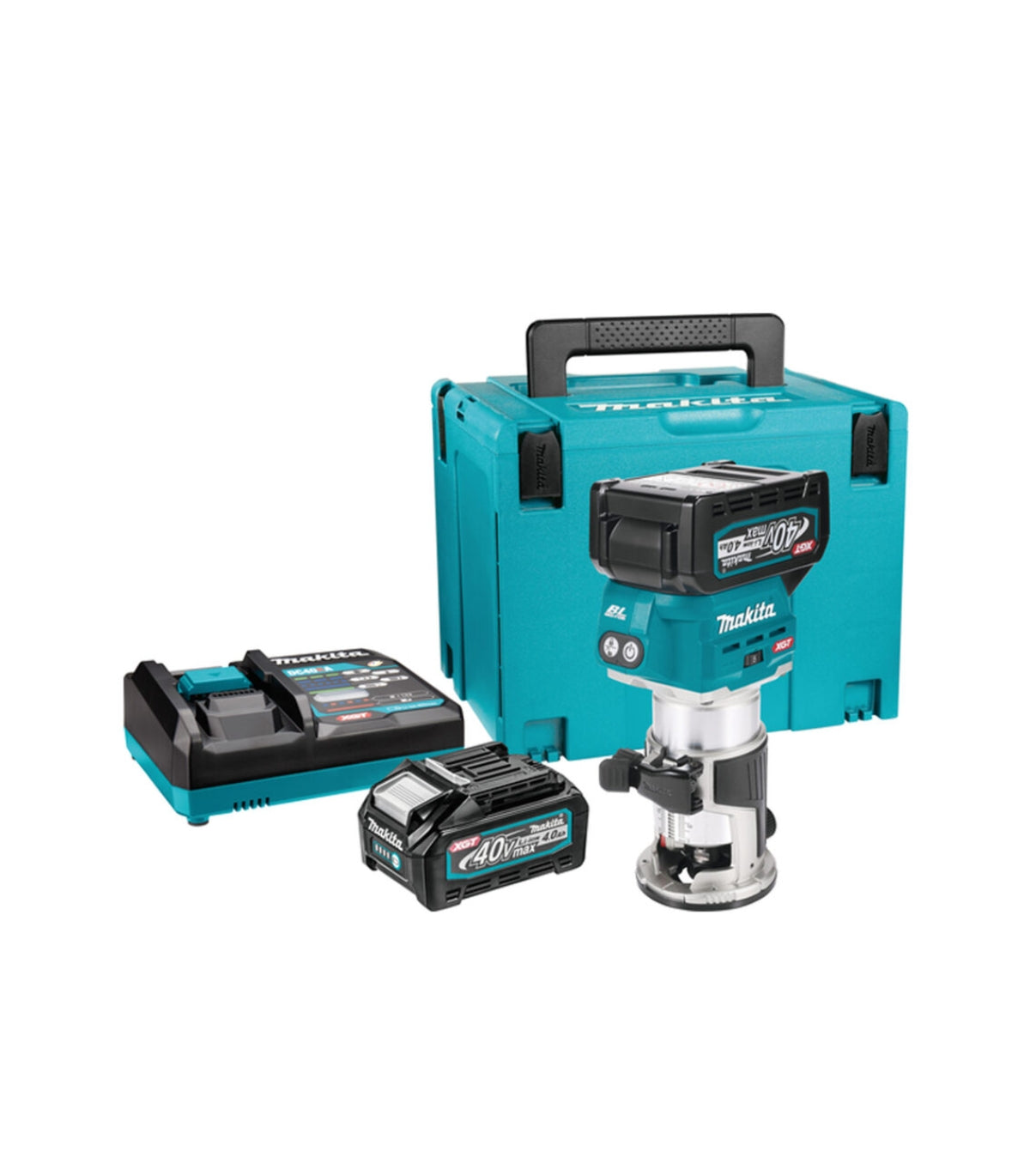 XGT Makita 40V – Akumulatorska glodalica RT001GM210 Aku glodalice i blanje