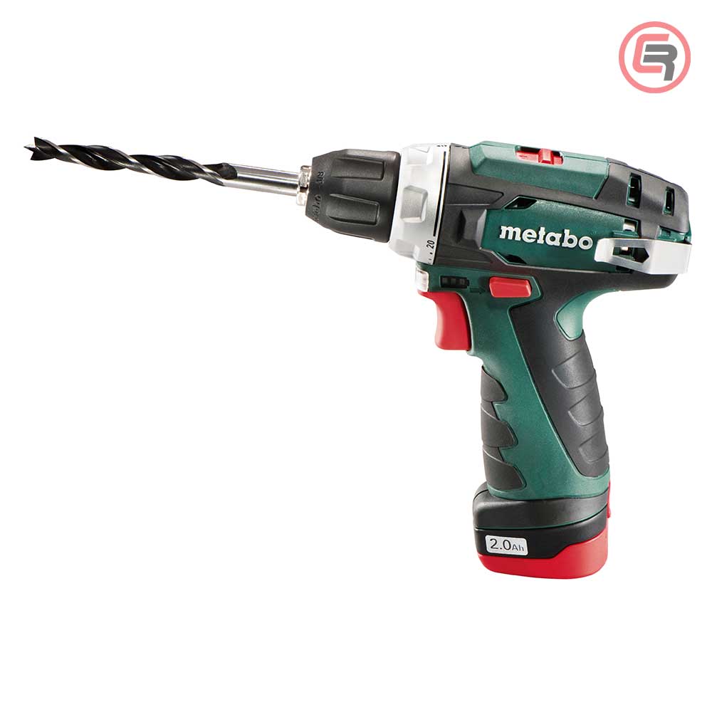 Metabo Bušilica-Odvijač Aku PowerMaxx BS Basic 12V 2xAKU (2,0Ah) LC 24 + Kofer – 600984500 by Metabo 600984500 Aku Bušilice